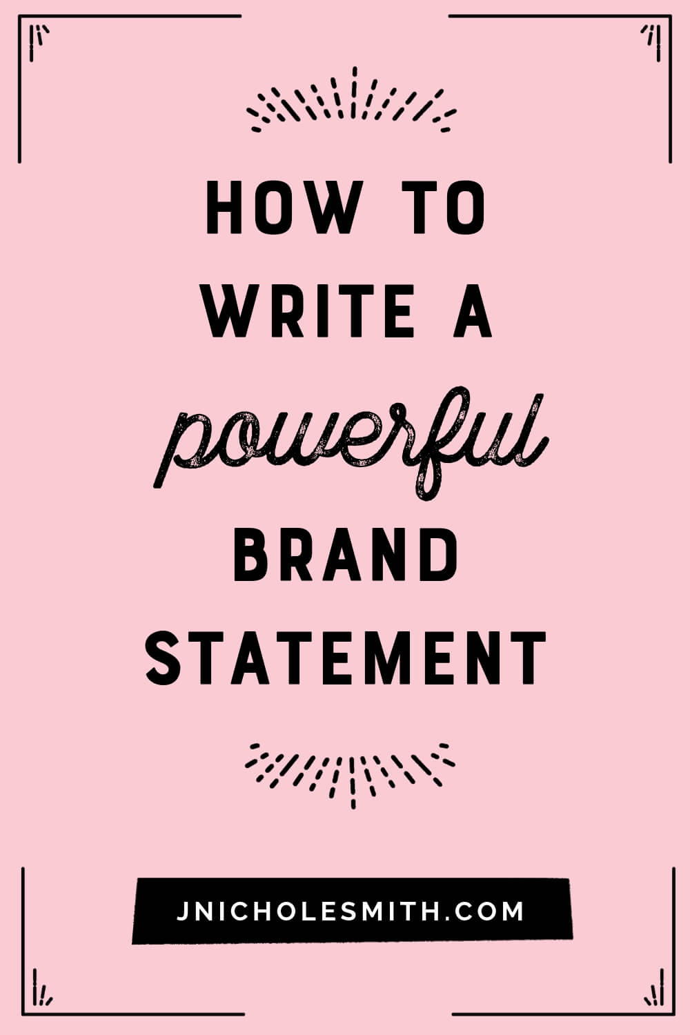 What is a brand statement pin image