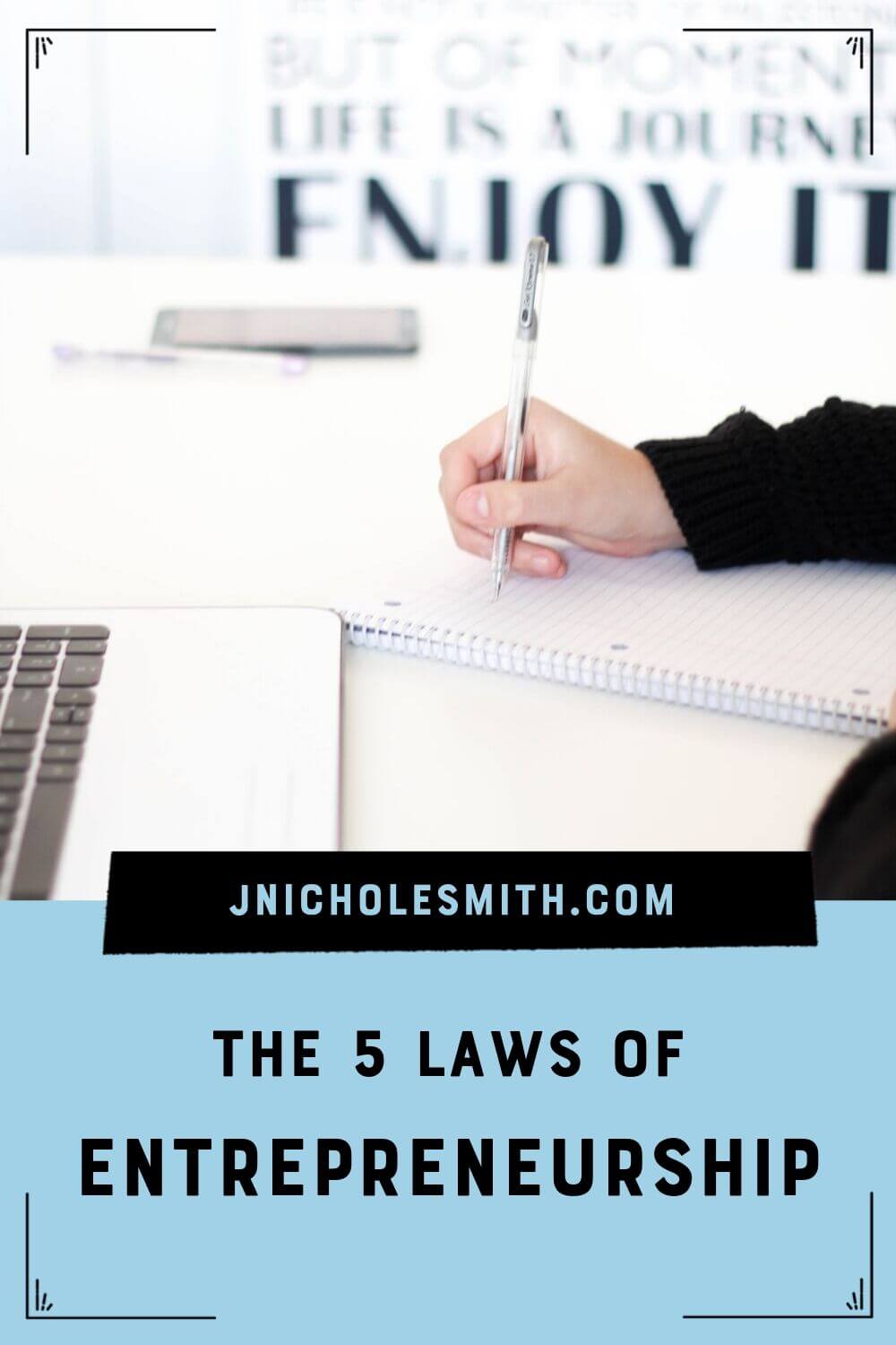 5 laws of business pin image